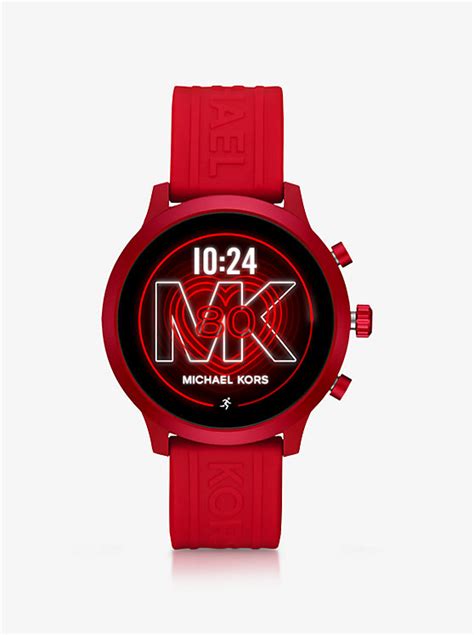 michael kors access gen 4 mkgo red-tone and silicone smartwatch|Michael Kors .